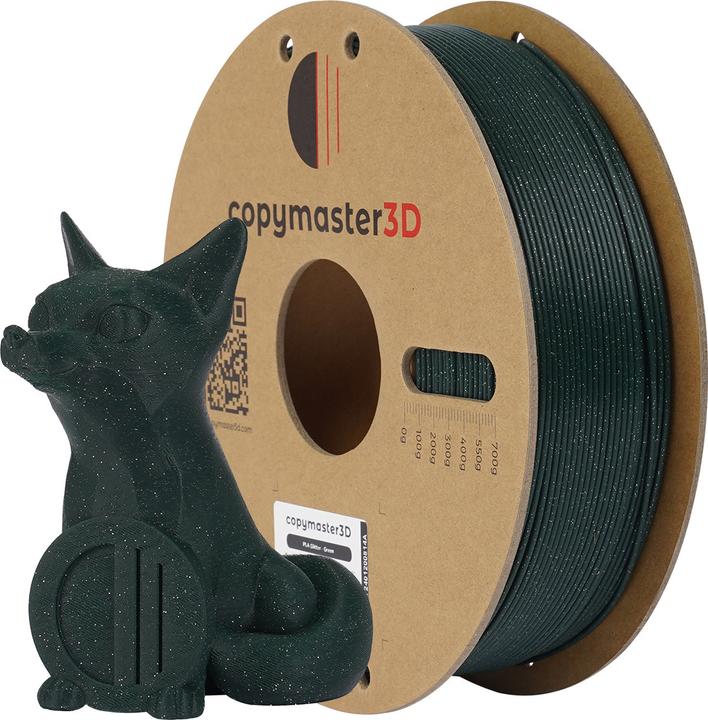 Immagine prodotto Copymaster3D PLA Glitter Filament for 3D Printer, 1.75 mm, Shiny Green (PLA, 1.75 mm, Verde)