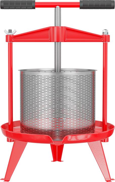 Actual product image Wiltec Spindle press stainless steel 14 L Fruit press Berry press Cider press Fruit mill (EU plug)