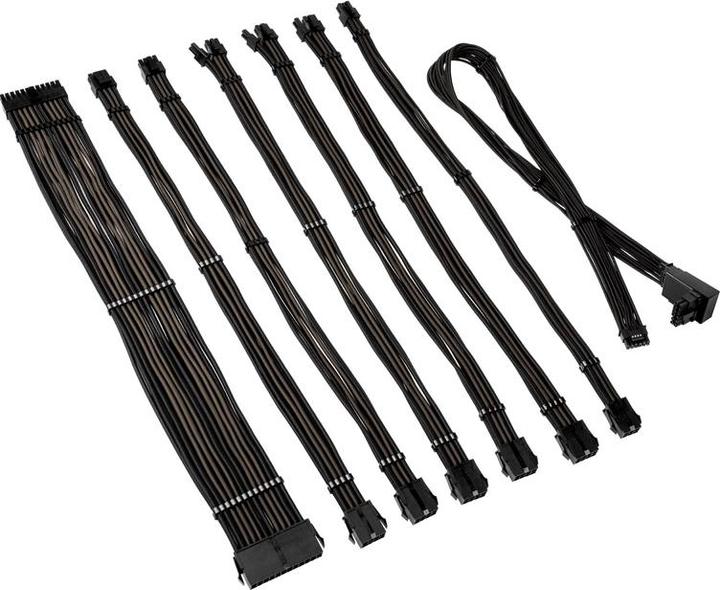 Produktbild Kolink Core Pro Braided Cable Extension Kit 12V-2x6 Typ 2 - Jet Black/Gunmetal Grey (0.60 m)