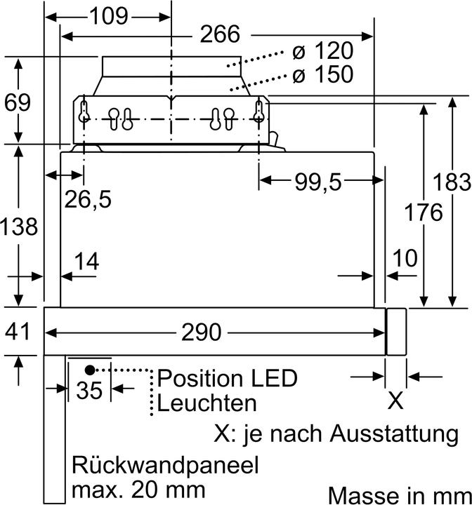 Actual product image Siemens LI64MA521C (Ceiling hood)