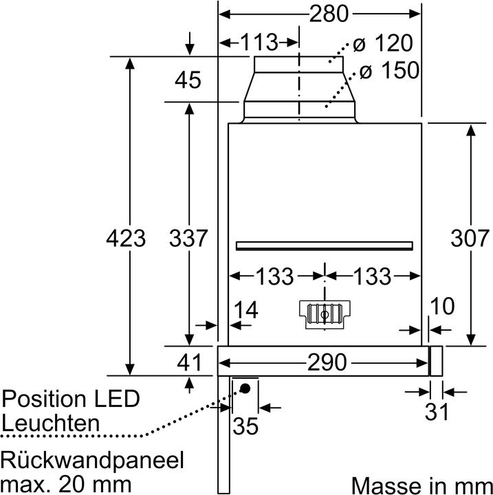 Actual product image Siemens LI99SA684 (Substructure hood, Hut ventilator)