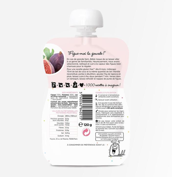 Image du produit Popote Quetschie Feige BIO (120 g)