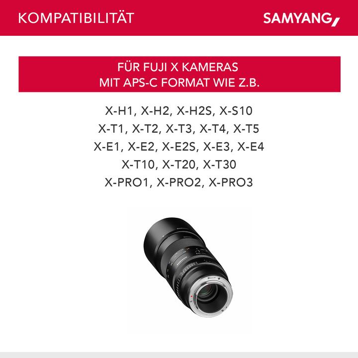 Immagine prodotto Samyang 100mm f/2.8 ED UMC Macro - Fujifilm XF (Fujifilm X, Full-frame)