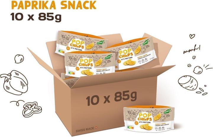 Produktbild Chirpies Pop Chirps PAPRIKA Snack aus Kichererbsen Box (85 g)