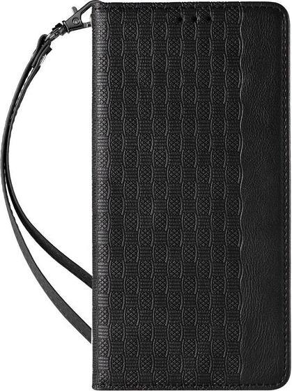 Actual product image Hurtel Magnet Strap Case Case for iPhone 13 Pro Pouch Wallet + Mini Lanyard Pendant Black (Apple iPhone 13 Pro)
