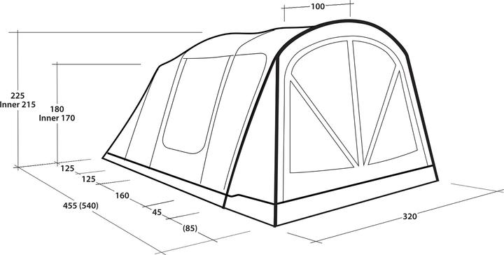 Actual product image Outwell Nashville 5 Air TC (Pitching tent, 35.80 kg, 5 persons)