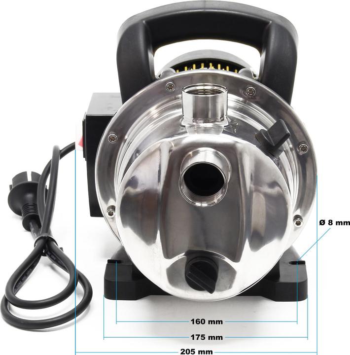 Produktbild Wiltec Gartenpumpe 3800l/h 1200W Wasserpumpe Pumpe 4.8 bar Teich Regenwasserpumpe (Gartenpumpe)