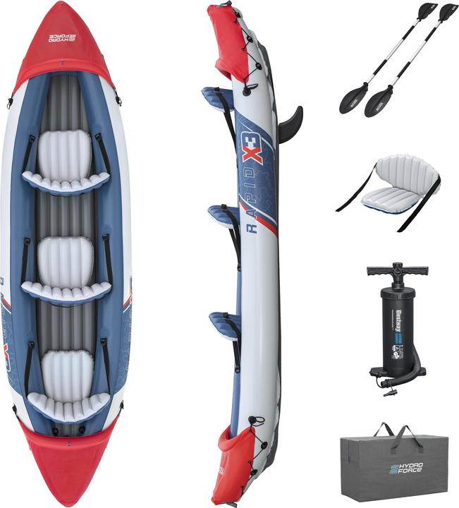 Image du produit Bestway Hydro Force Kit kayak gonflable 3 person nes Rapid X3 3,81 m (3 pers.)