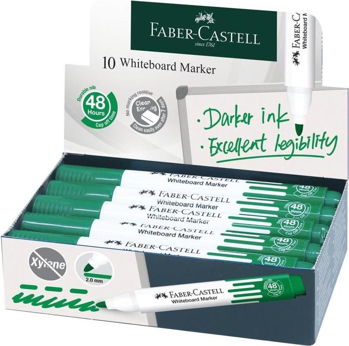 Produktbild Faber-Castell Marker Whiteboard W20 grün 10 Stück (Grün, 2 mm, 1 x)