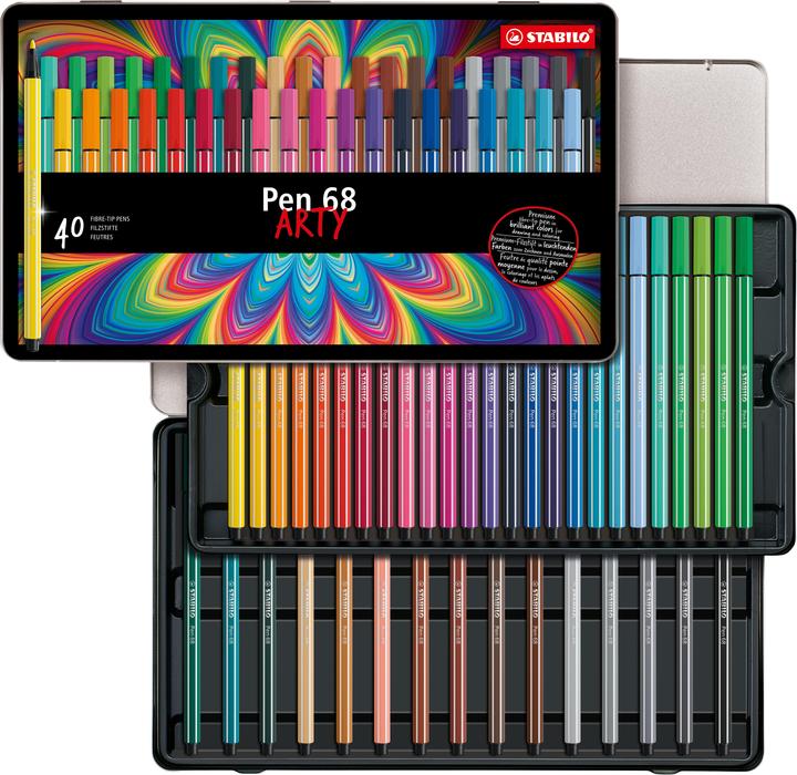 Produktbild STABILO Pen 68 Premium-Filzstift (Mehrfarbig, 40 x)