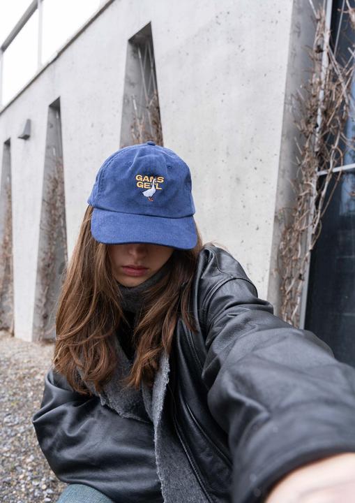 Produktbild Plakativ «Gans Geil» Corduroy Cap Navy