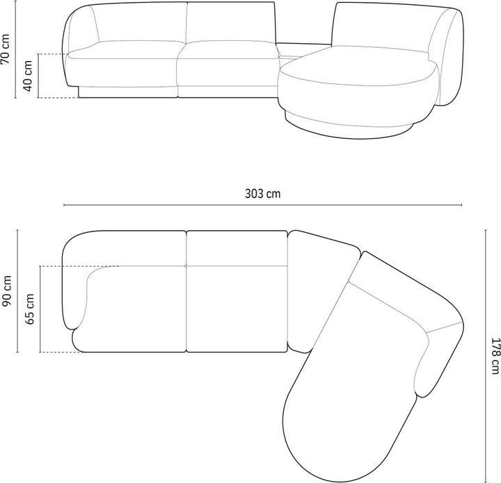 303 x 178 x 70 cm
