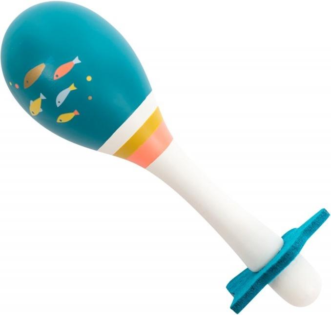 Actual product image Moulin Roty Maracas rattle fish (German, French, Italian, English)