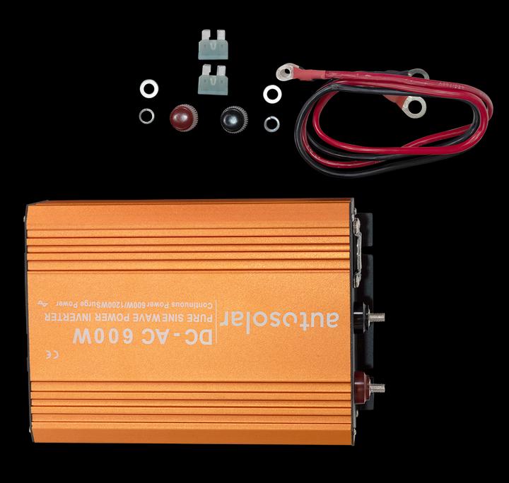 Actual product image Autosolar Inverter 12 V DC to 230 V AC 600 W