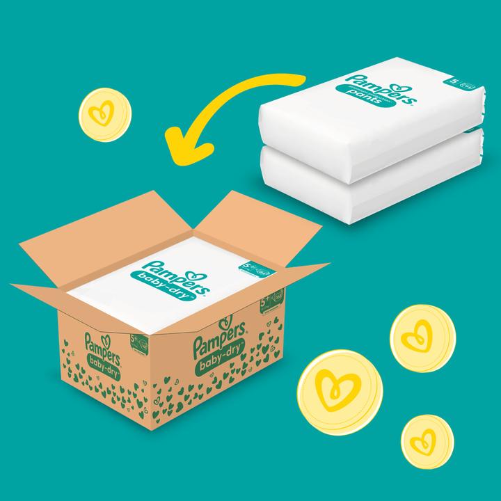 Actual product image Pampers Baby-Dry (Size 5+, Monthly box, 168 Piece)