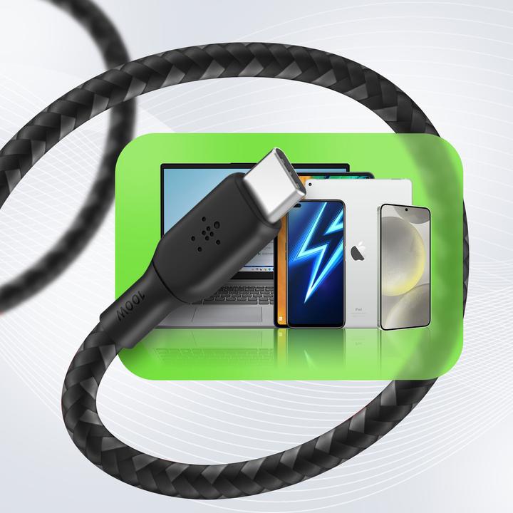 Actual product image Belkin USB C — USB C (3 m, USB 2.0, 100 W)
