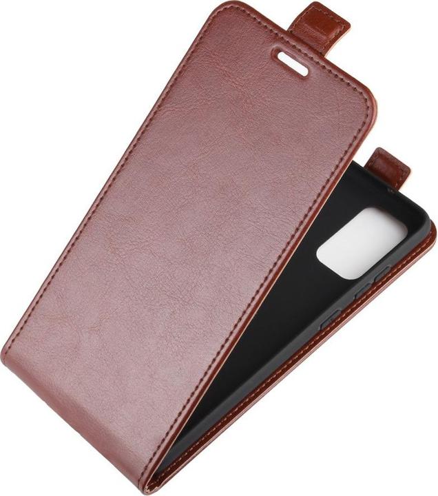 Actual product image Cover-Discount Galaxy S20+ Plus - Classic Leather Flip Case Vertical Brown (Samsung Galaxy S20+)