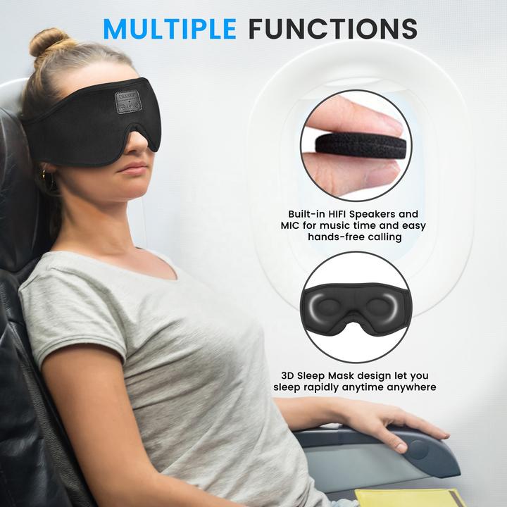 Immagine prodotto PhoneLook Premium Bluetooth Schlafmaske Kopfband mit integrierten Musik Lautsprechern