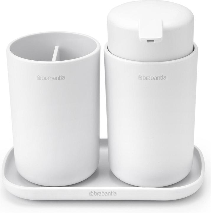 Immagine prodotto Brabantia Set di dispenser per sapone con bicchiere e ciotola per spazzolini da denti