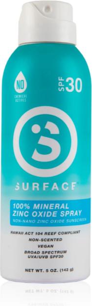 Actual product image Surface Mineral Zinc Oxide Spray (Sun spray, SPF 30, 148 ml)