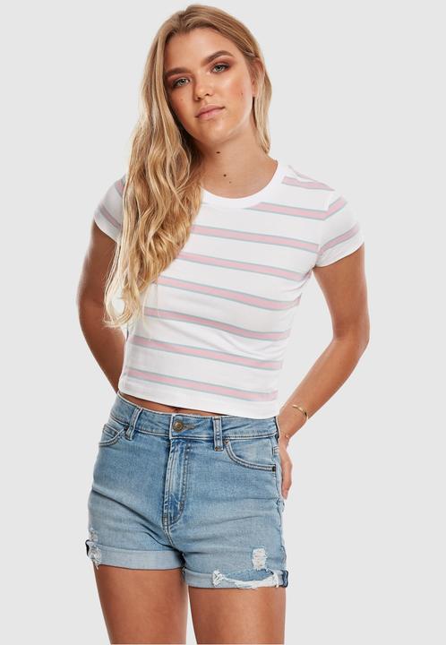 Actual product image Urban Classics Ladies Stripe Cropped Tee (S)