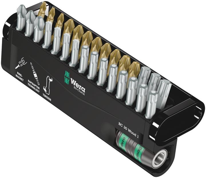 Produktbild Wera Bit-Check 30 Wood 1 (Kreuz Phillips PH M2, Kreuz Pozidriv PZ M1, Kreuz Pozidriv PZ M2, Kreuz Pozidriv PZ M3)
