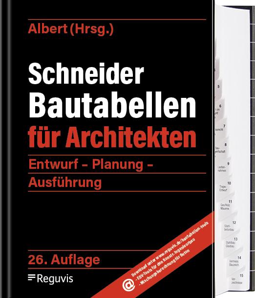 Actual product image Schneider - Bautabellen für Architekten (German, Andrej Albert, 2024)