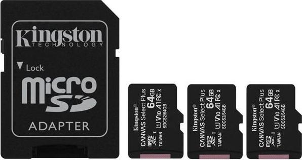 Actual product image Kingston Canvas Select Plus (64 GB, microSDXC, U1, UHS-I)
