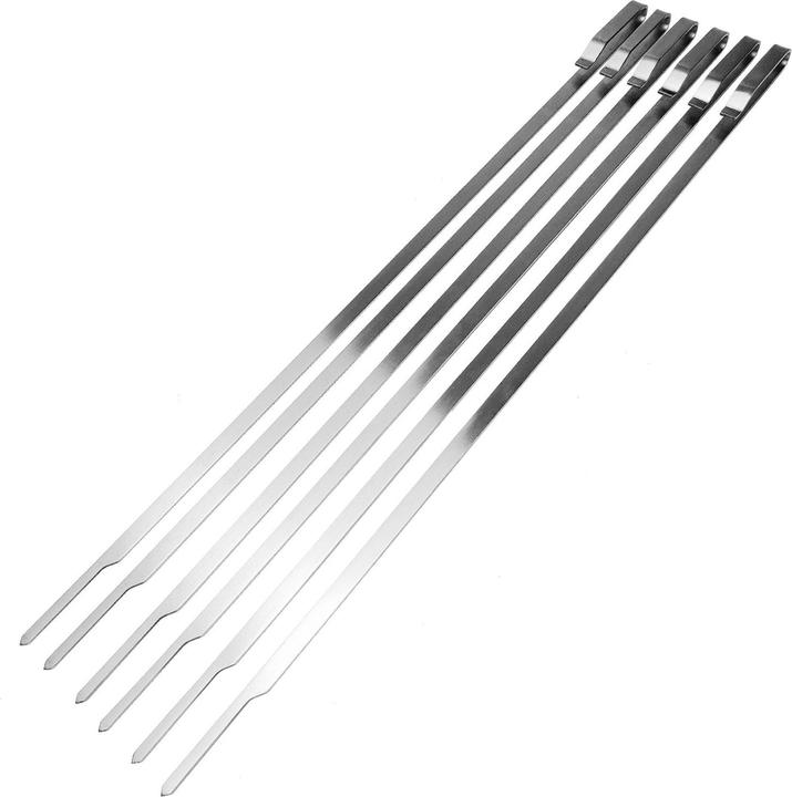 Produktbild Grillfürst Edelstahl Spiesse 60 cm - 6er Set - kompatibel mit Schaschlikset für Drehspiess