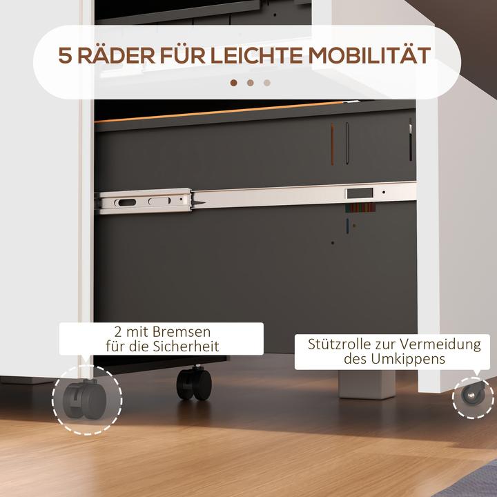 Produktbild Vinsetto Rollcontainer (43.5 x 37 x 60 cm)