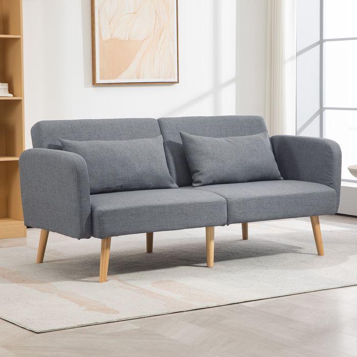 Immagine prodotto Swisshandel24 Divano letto a 3 posti, letto matrimoniale per ospiti, fino a 240 kg, schienali pieghevoli (3 posti)