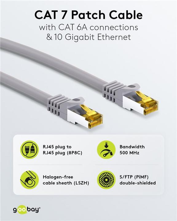 Produktbild Goobay Netzwerkkabel (S/FTP, CAT7, 3 m)