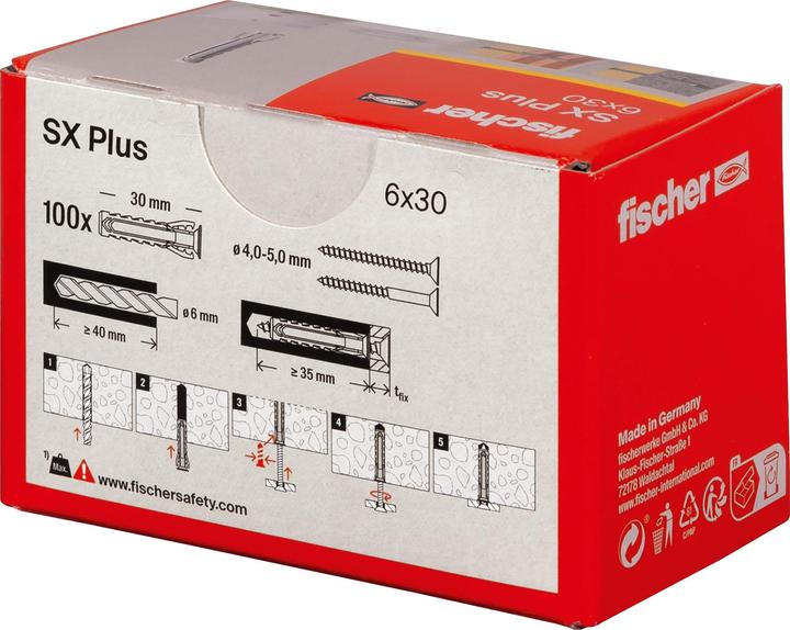 Actual product image Fischer Dowel SX Plus 6x30 (100 pcs.)