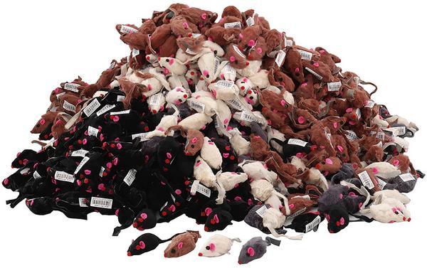 Actual product image EBI Short-haired natural fur mouse (Play mouse cat)