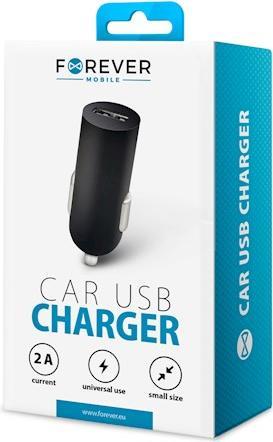 Actual product image Forever M02 car charger 1x USB 2A black
