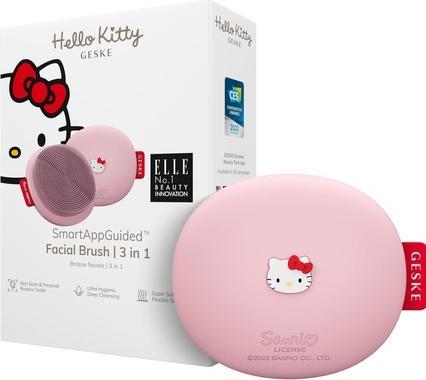 Konjac Sponge Szczoteczka do czyszczenia twarzy 3w1 Geske z Aplikacją (Hello Kitty różowy)