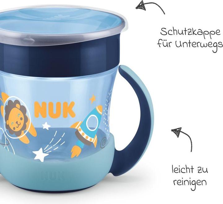 Produktbild NUK Mini Magic Cup Night, 160ml, einzigartiger Trinkrand, abdichtende Silikonscheibe, ab 6 Monaten (0.16 l)