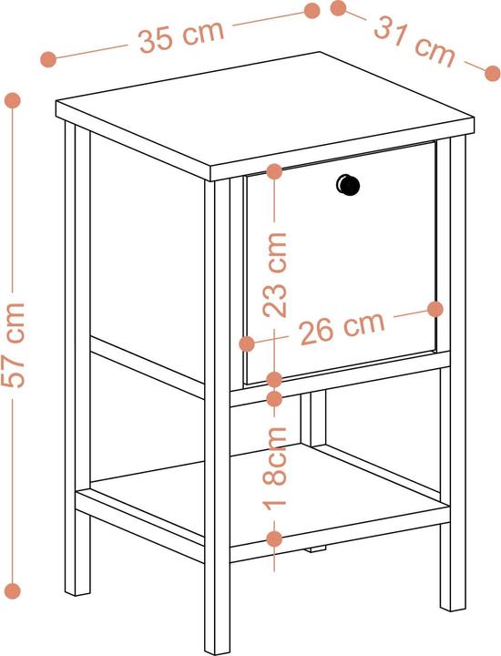 Productafbeelding Kalune Design Kate (35 x 31 x 57 cm)