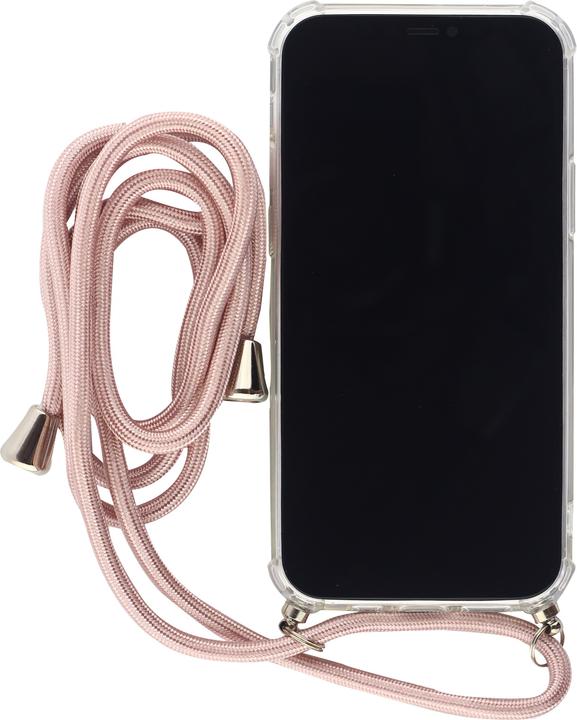 Actual product image PhoneLook Cover rubber transparent with rope pink (Apple iPhone 12 mini)