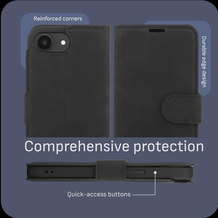 Produktbild Cazy Premium-Geldbörsen-Etui, Magnetisches Geldbörsen-Etui, Kartenfächer, Ständer (Apple iPhone 16e)