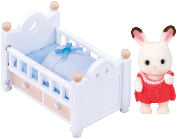 Sylvanian Families Schokoladenhasen Baby mit Babybett