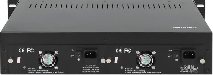 Image du produit Intellinet Boîtier de convertisseur de média 14 slots 48,26 cm 19 pouces rack 2U alimentation redondante