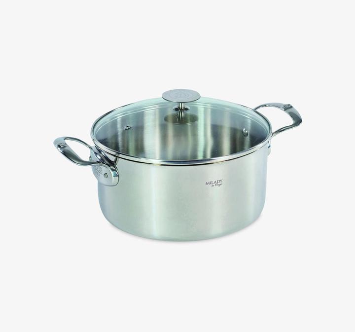 Actual product image de Buyer Roasting pot MILADY grey (28 cm, Casserole + Stewpot, Stainless steel)