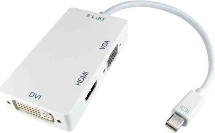 Image du produit Rs Pro Adaptateur HDMI femelle HDMI, DVI, VGA - mâle DP (DisplayPort) Mini, 500mm (DVI, VGA, HDMI, 50 cm)