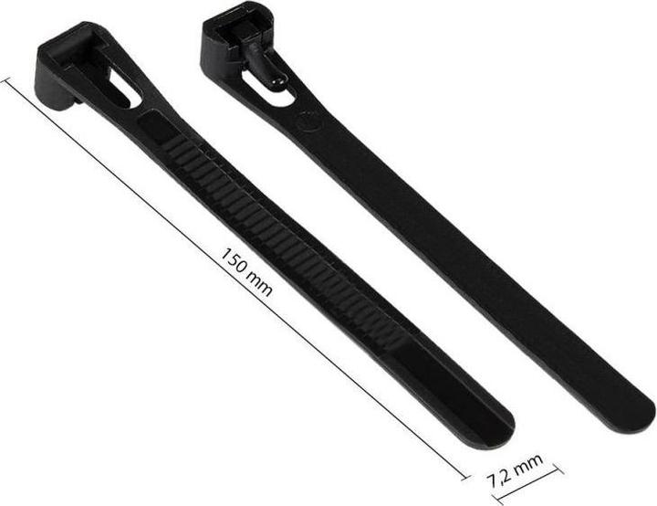 Immagine prodotto Varia SO-37895 - Fascetta riutilizzabile 150 x 7,2 mm, nera, da -40°C a +85°C, 100 pezzi (Fascette in plastica, 150 mm, 100 pz.)