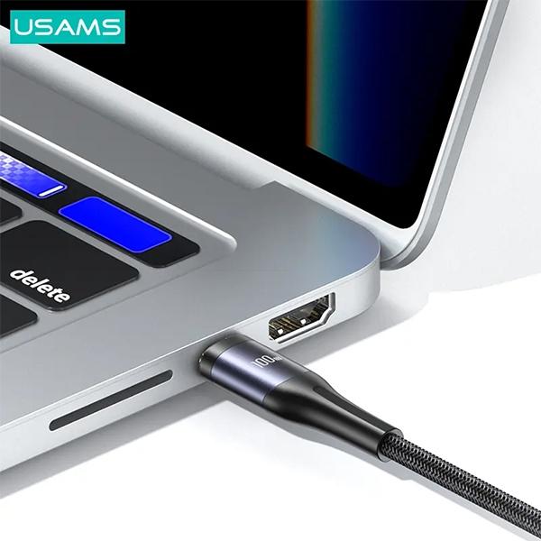 Image du produit Usams US-SJ600 U83 3IN1 Transparent Digital Display PD100W Fast Charging & Data Cable 1.2m C To C+L+M (1.20 m, USB 2.0)