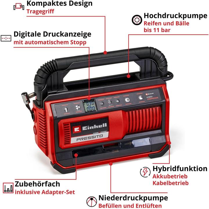 Actual product image Einhell Pressito 18/25 Hybrid (11 bar, 0 l)