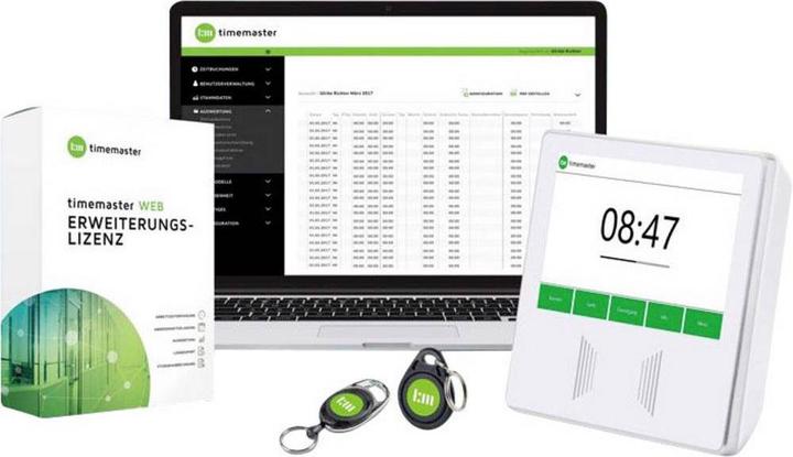 Produktbild Timemaster Zeiterfassung WEB Starterset "Office & PC" weiss
