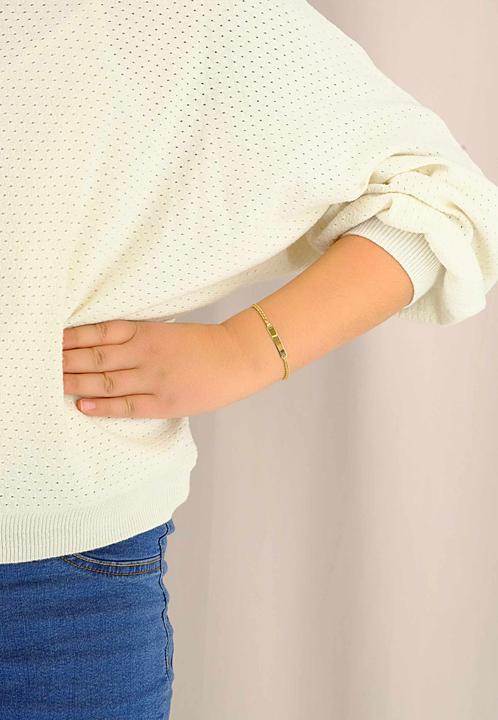 Immagine prodotto Muau Bracciale con badge (14 cm, Oro giallo 750/18 carati)