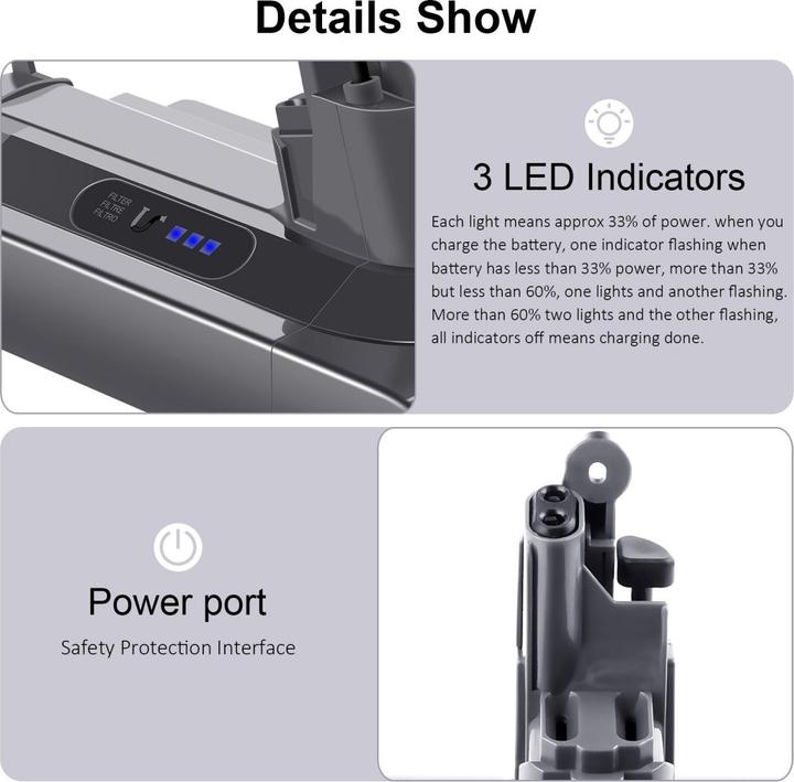 Produktbild Acconic Akku 2500mAh für Dyson V10 V10 Animal V10 Absolute 969352-02